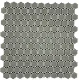 Hexes And O’S Taupe 1″ Hexagon Mosaic Gloss Hexes And O’S Taupe 1″ Hexagon Mosaic Gloss