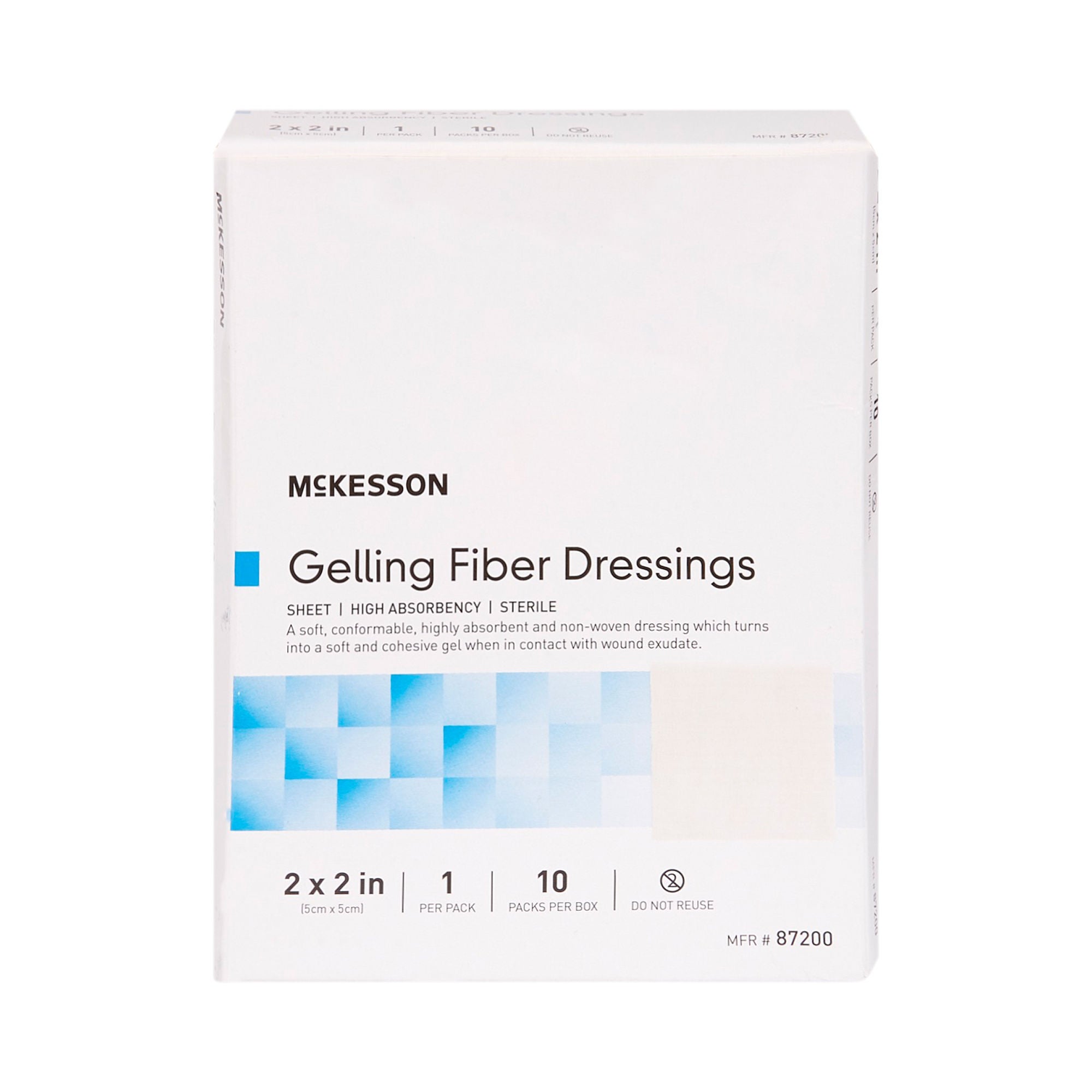 McKesson Gelling Fiber Wound Dressing, 2 x 2 Inch