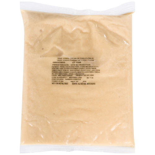  TRUESOUPS crème de chou-fleur à teneur plus faible en sodium – 4 x 4 lb 