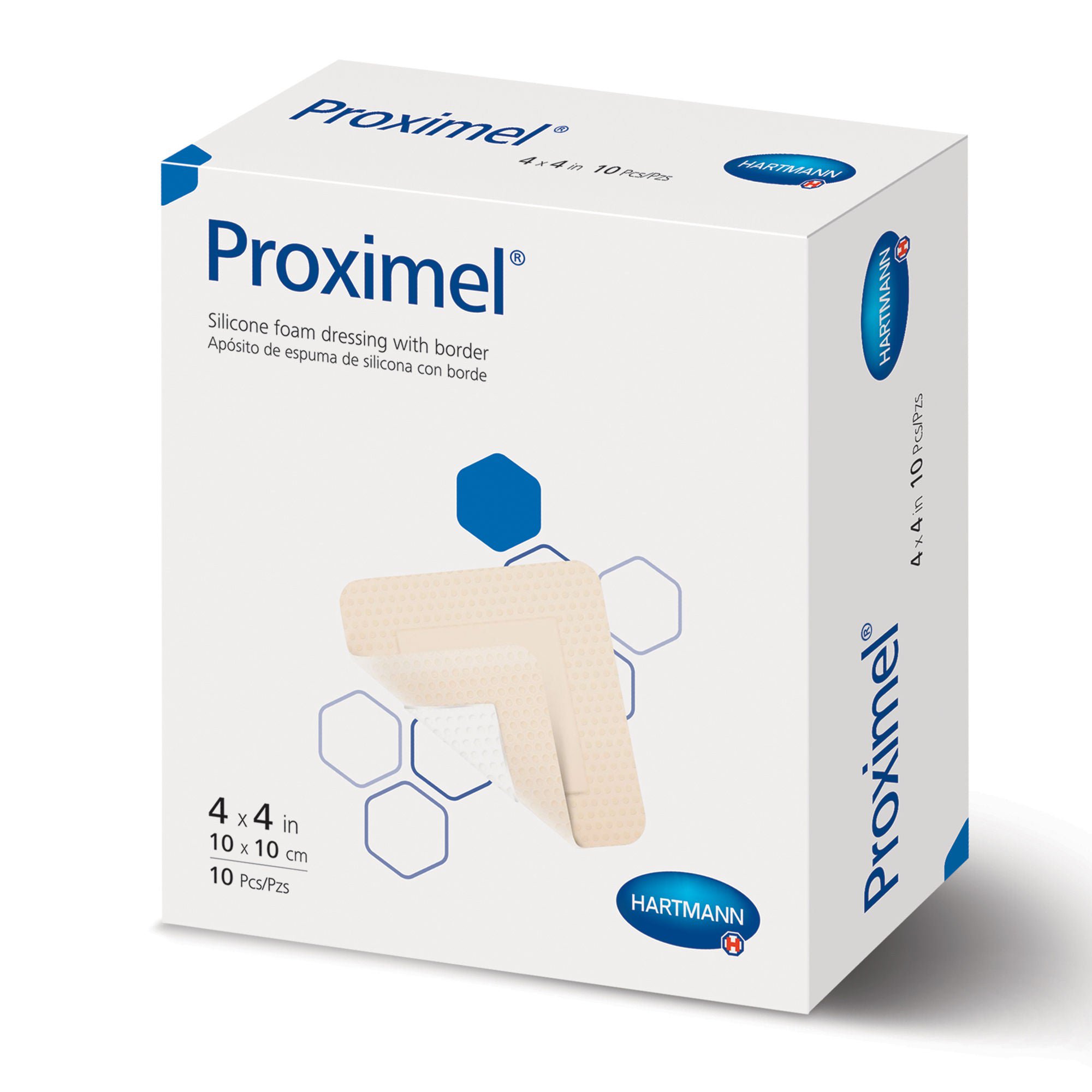 Hartmann DRESSING, WND PROXIMEL SIL FOAM W/BORDER 4X4" (10/BX 6BX/CS)