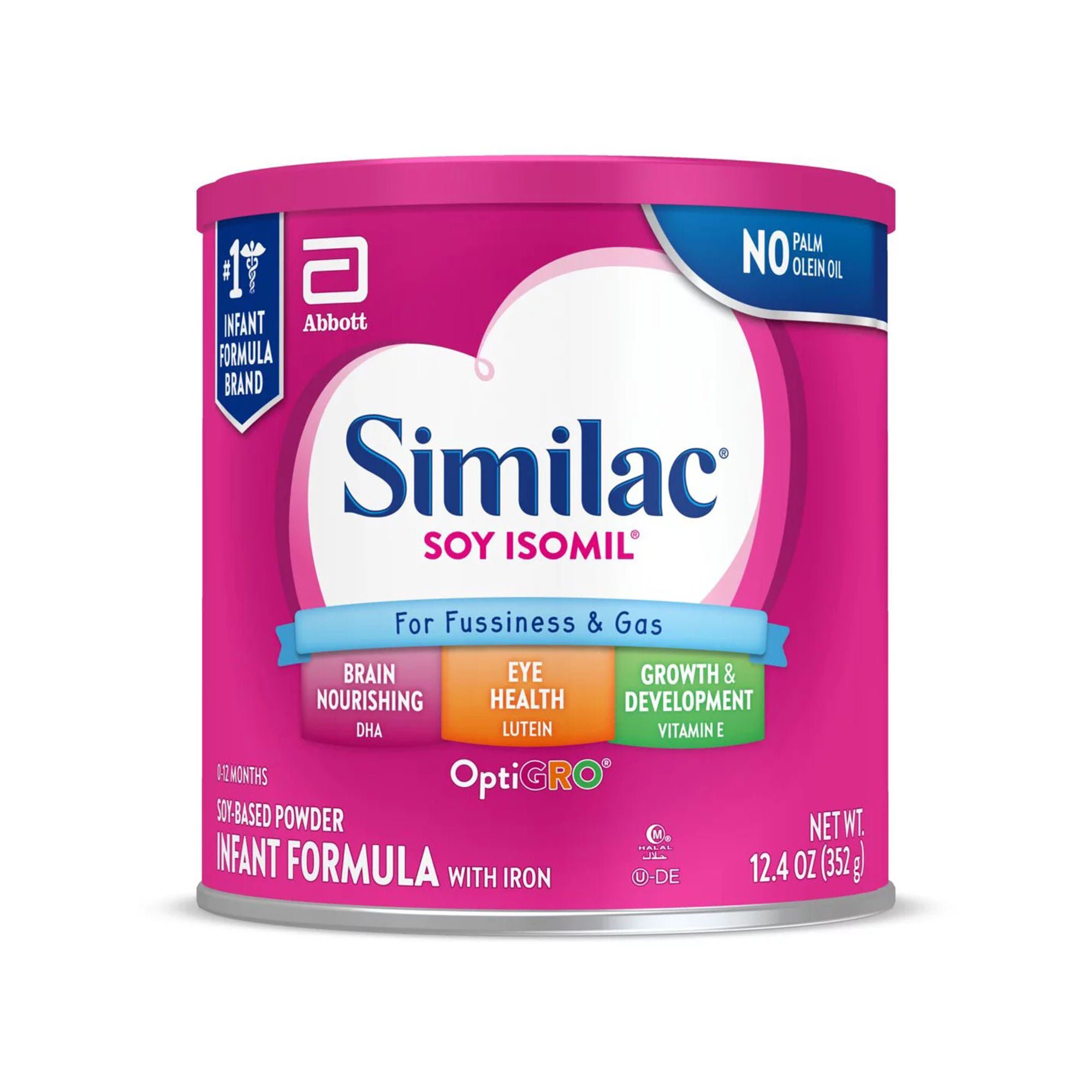 Similac® Soy Isomil® For Fussiness and Gas Powder Infant Formula, 12.4-ounce can