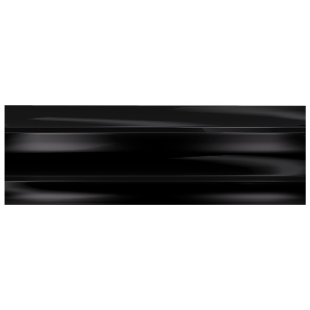 Crown Heights Maori Glossy Black 2-5/8 in. x 7-7/8 in. Ceramic Wall Tile