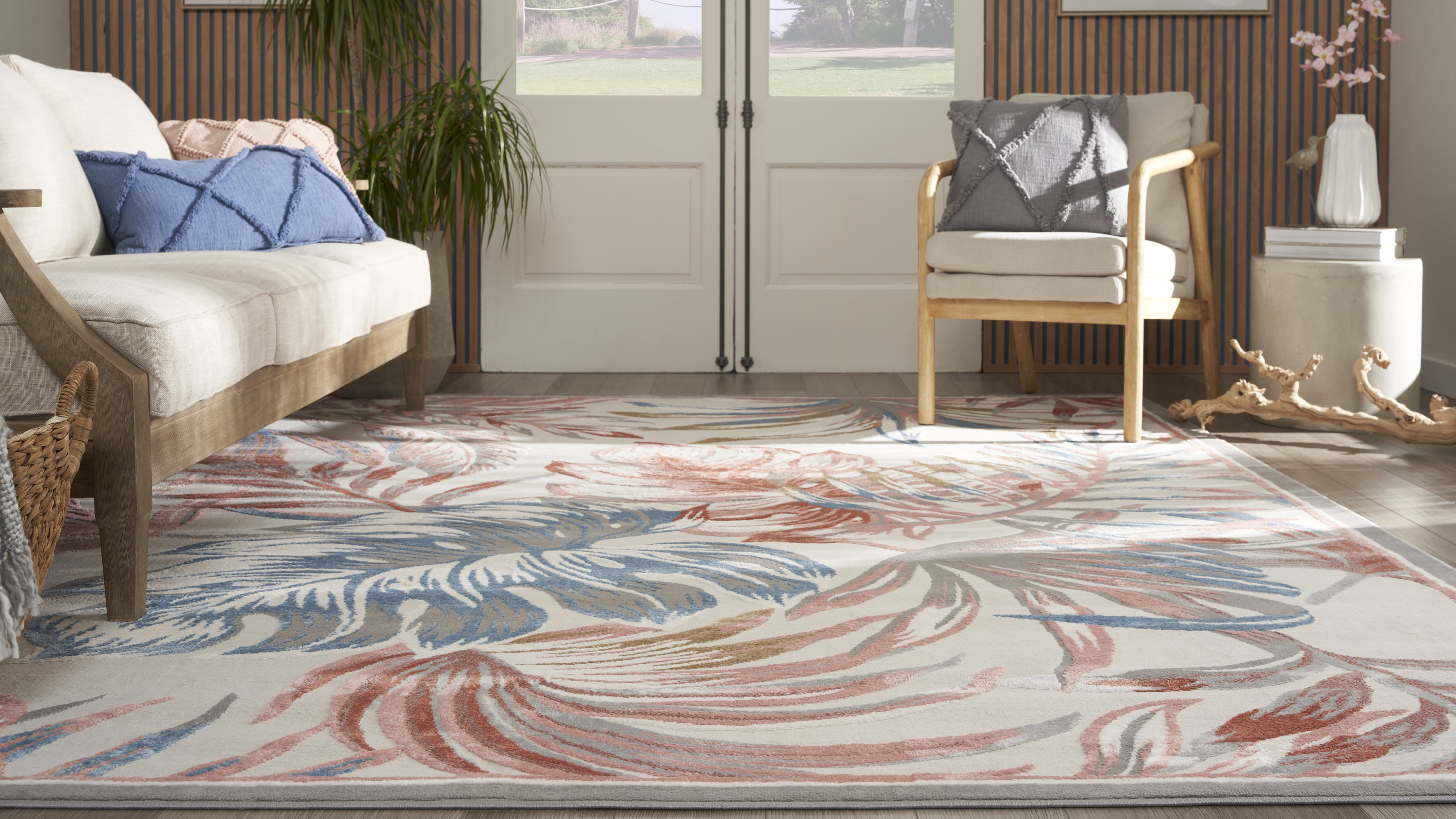 Nourison Seaside 7'10" x 9'10" Multicolor Tropical Indoor Rug