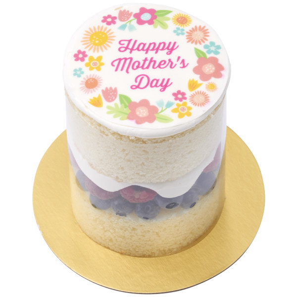 Delicate Florals Wreath PhotoCake® Edible Image® Frame