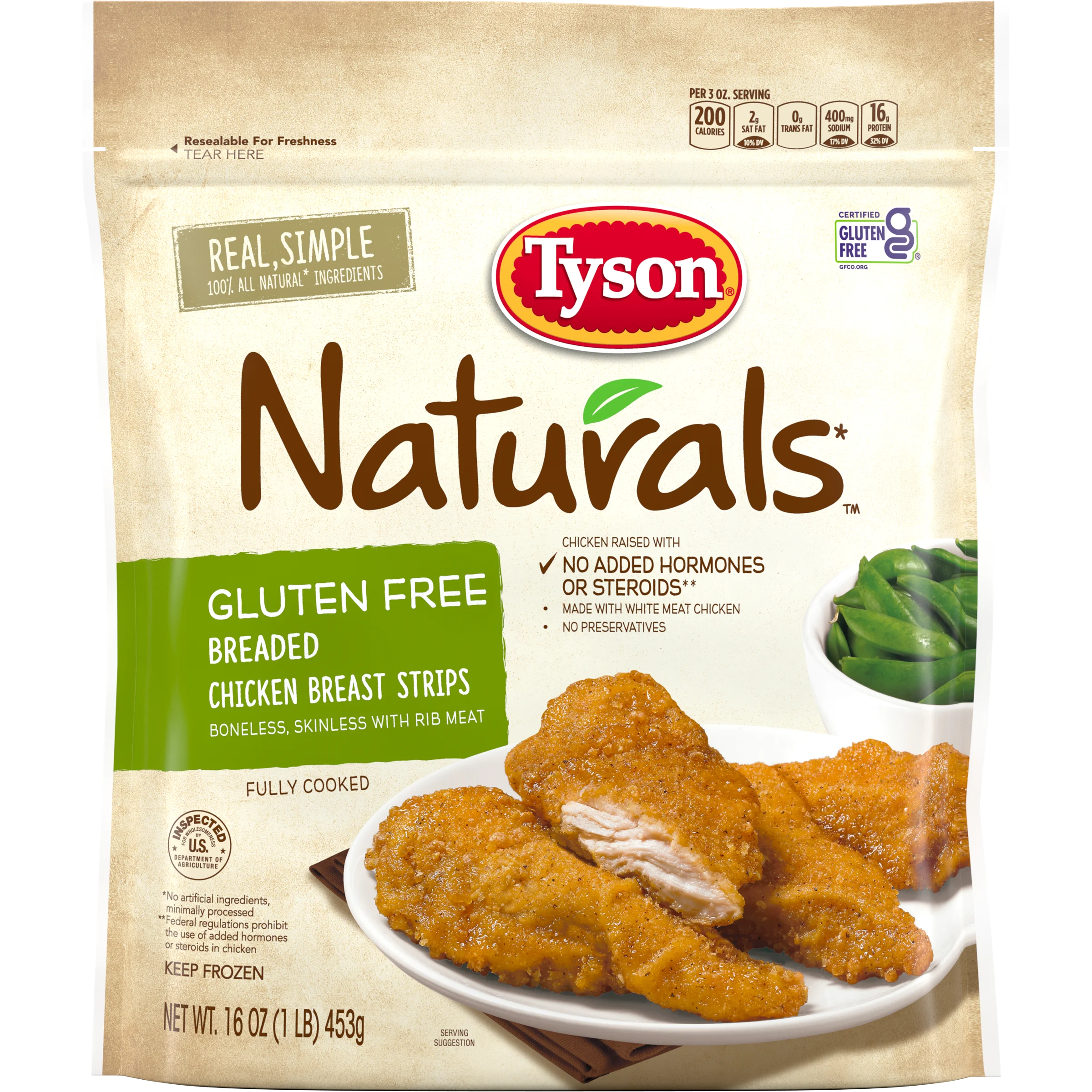 Naturals Gluten Free Breaded Chicken Breast Strips