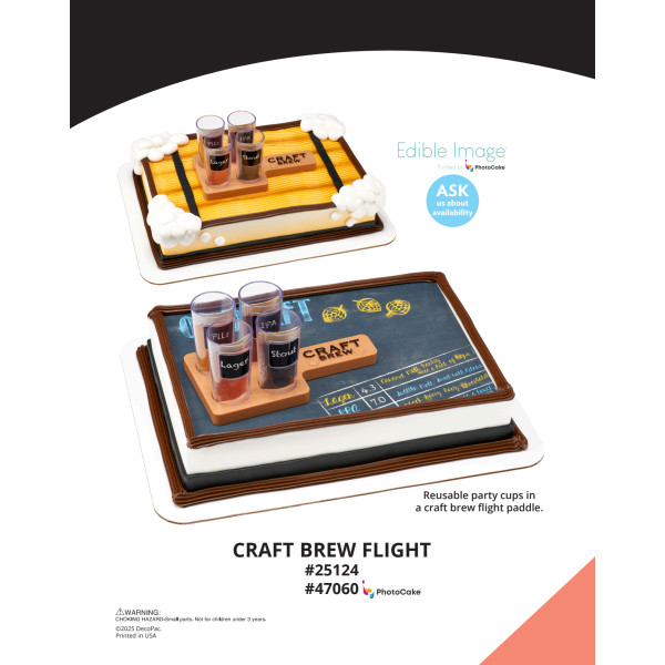 Craft Brew Flight The Magic of Cakes® PhotoCake® Enhanced Background and Icing Page