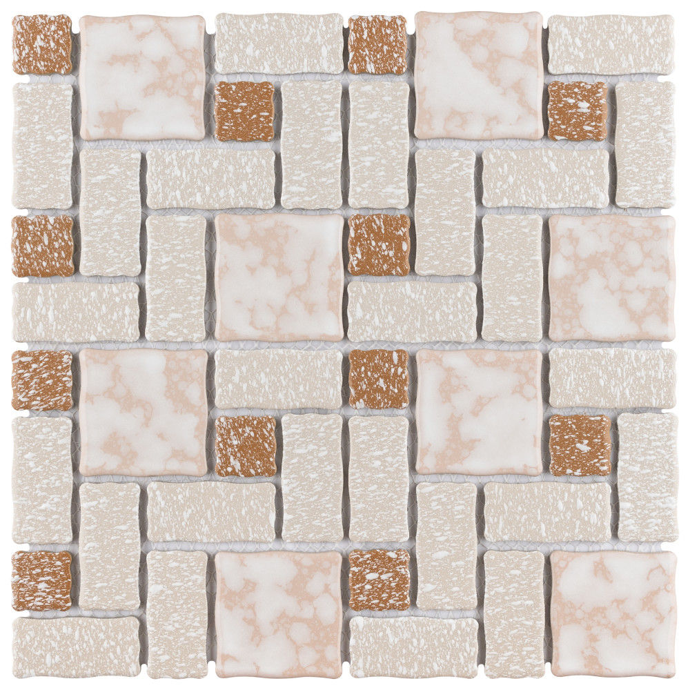 Sample – Academy Beige Porcelain Mosaic Tile