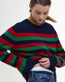 Maglione girocollo a righe Illy Barbour The Edit by Alexa 