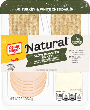 Natural Slow Roasted Turkey Breast, White Cheddar Cheese & Whole Wheat Crackers