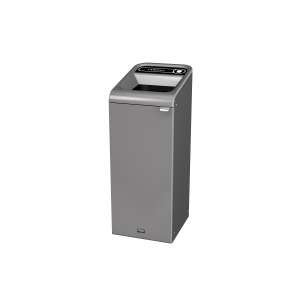 Rubbermaid Commercial, Configure™, Landfill, 15 gal, Metal, Gray, Rectangle, Receptacle