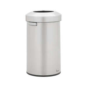 Rubbermaid Commercial, Refine™, 16 gal, Metal, Stainless Steel, Round, Receptacle