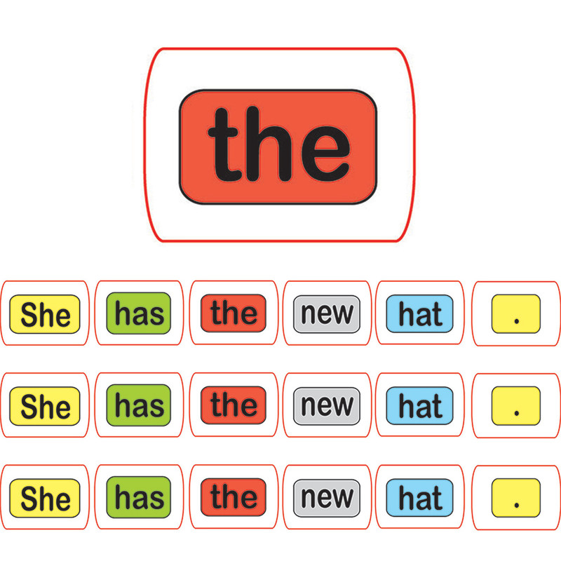 Die-Cut Magnetic Foam Sentence Building, 100 Pieces Per Pack, 3 Packs