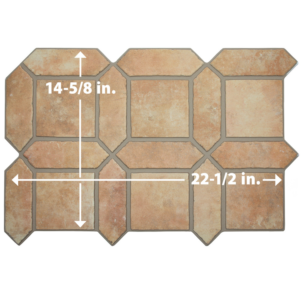 Picket Arenta Arena with Square 14-5/8 in. x 22-1/2 in. Porcelain Floor and Wall Tile