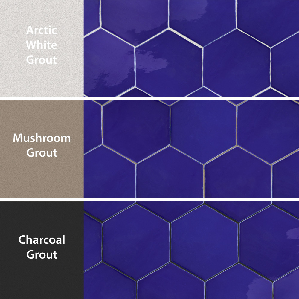 Viva Hex Azul 5-7/8 in. x 6-3/4 in. Ceramic Wall Tile