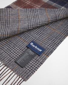 Sciarpa reversibile in lana d'agnello Dramside Midnight Oak Tartan