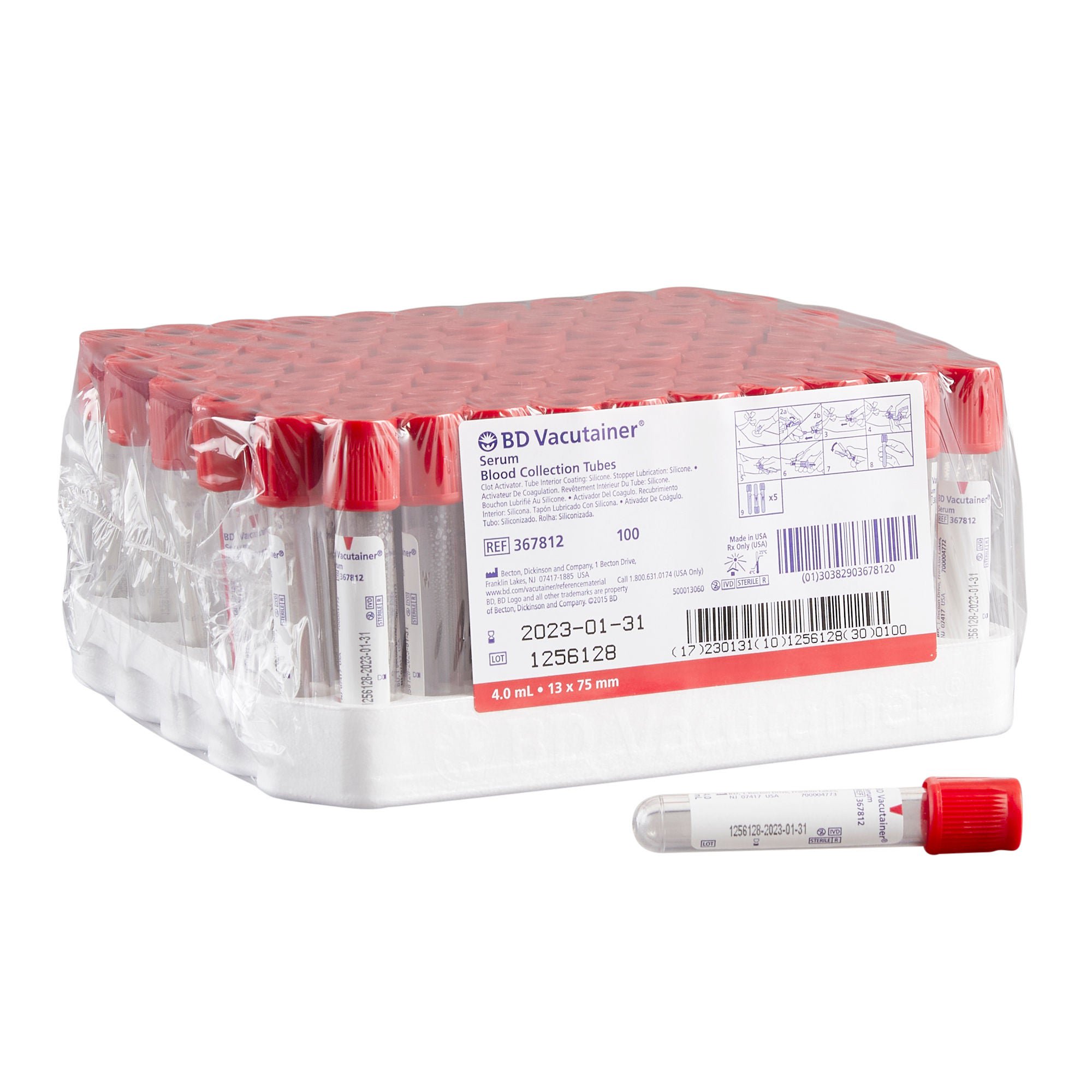 BD Vacutainer® Venous Blood Collection Tube, 4 mL, 13 x 75 mm