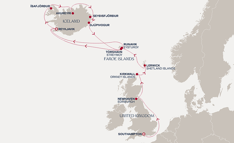 Itinerary map