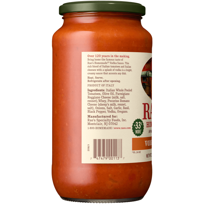 Vodka Sauce, 32 oz - Left Image
