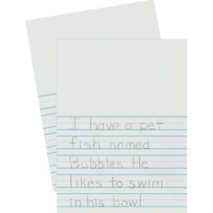 Newsprint Handwriting Paper, Picture Story, 7/8" x 7/16" x 7/16" Ruled Short, 9" x 12", 500 Sheets