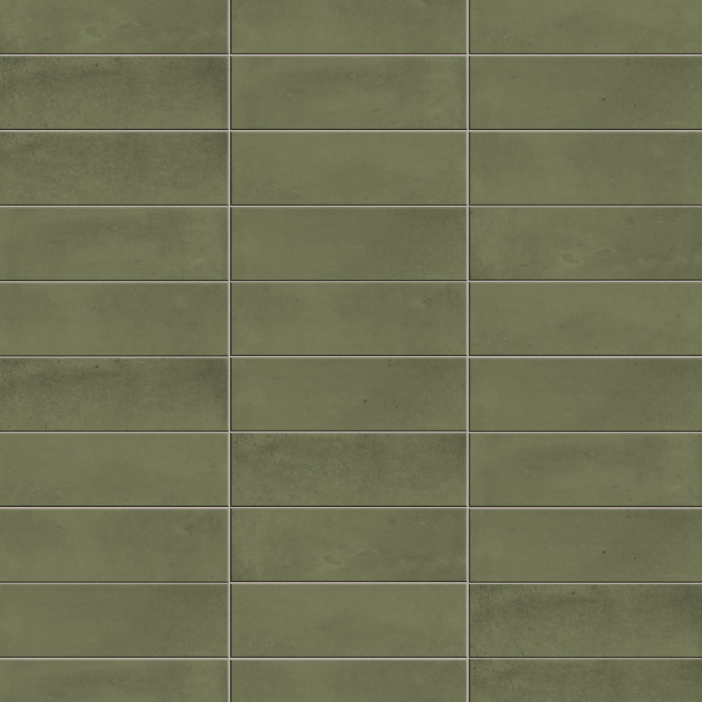 Coco Matte Moss Verde 2 in. x 5-7/8 in. Porcelain Floor and Wall Tile