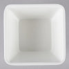 Extra-small square melamine cubic display bowl in white