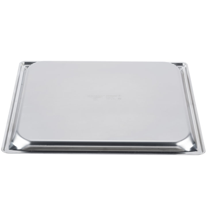 Two-thirds-size ¾-inch-deep Super Pan V® stainless steel steam table pan