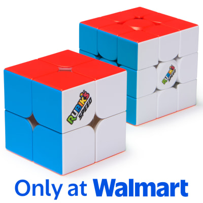 Rubik’s Cube, 3x3 Magnetic Speed Cube & 2x2 Speed Cube 2-Pack, For Super Fast Solves, Problem-Solving Brain Teaser, Fidget Toy & Sensory Puzzle for Adults, Teens & Kids, for Ages 8 & Up