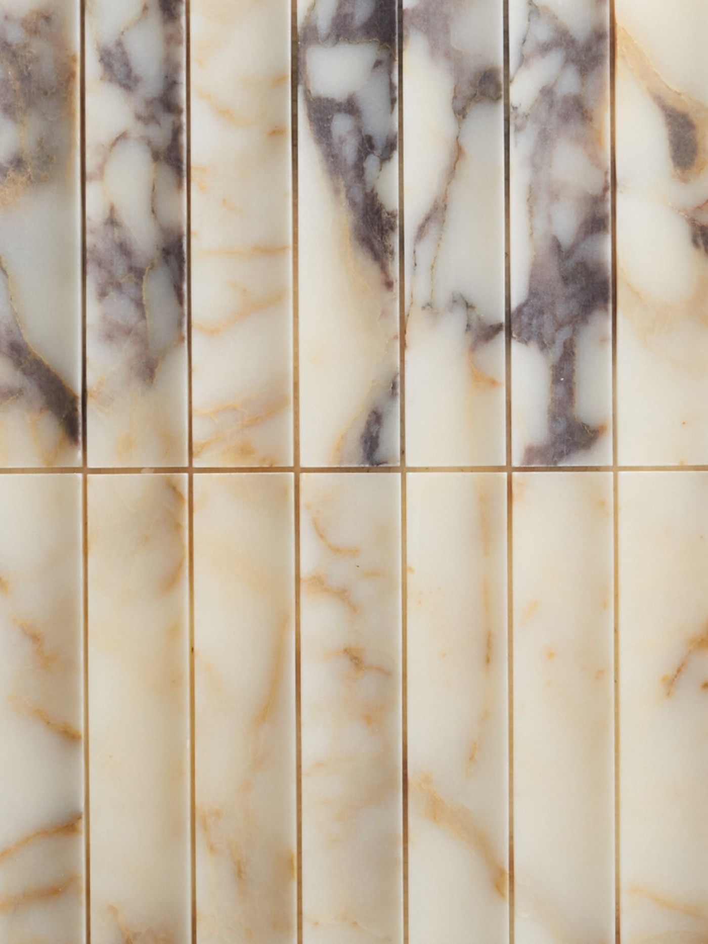 2 rows of marble tile.