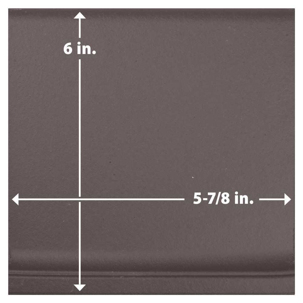 Quarry Cove Base Black II 5-7/8 in. x 6 in. Ceramic Floor and Wall Trim