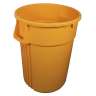 Impact, Gator Plus, 44 gal, Plastic, Yellow, Round, Receptacle