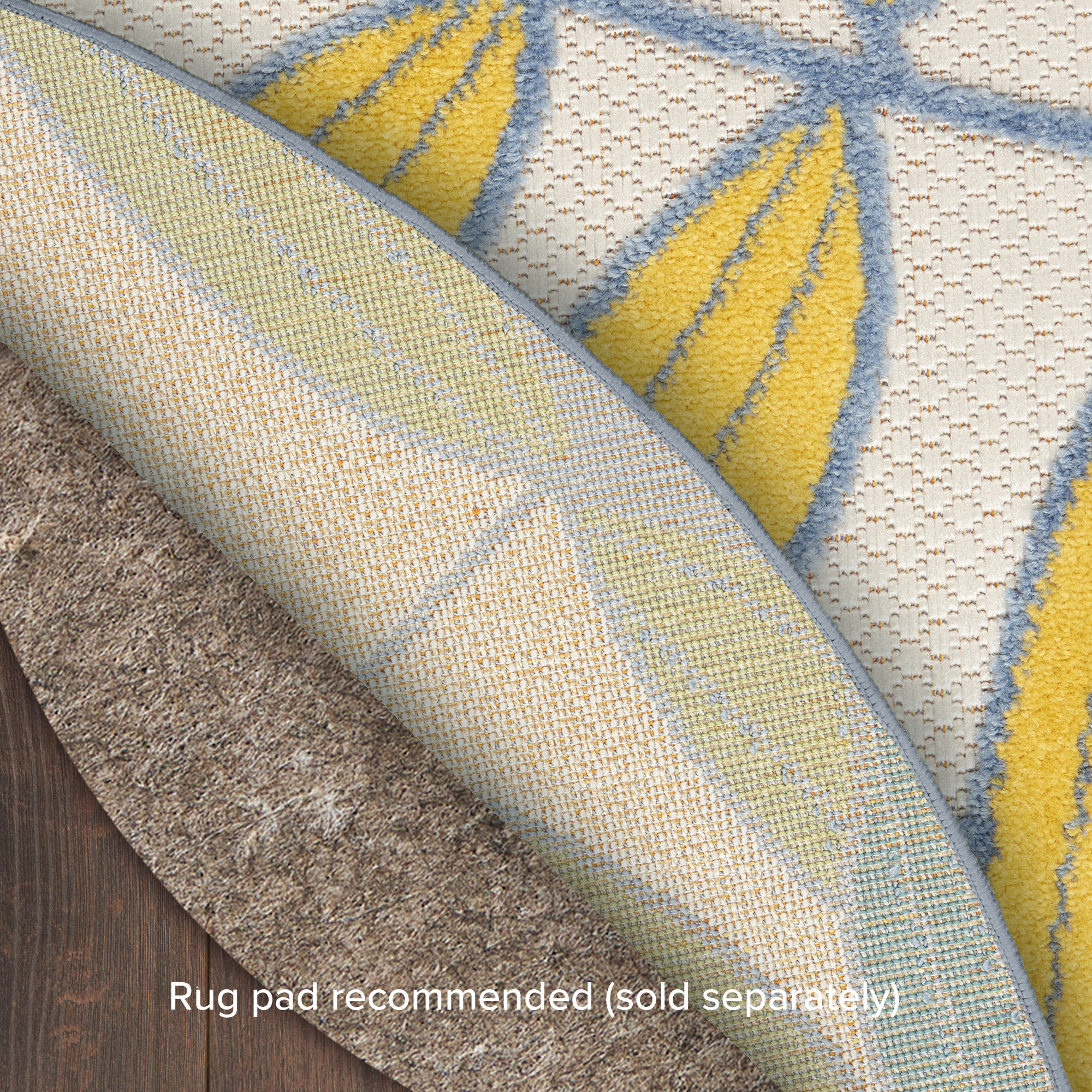 Nourison Aloha 5'3" x Round Ivory Multicolor Tropical Rug