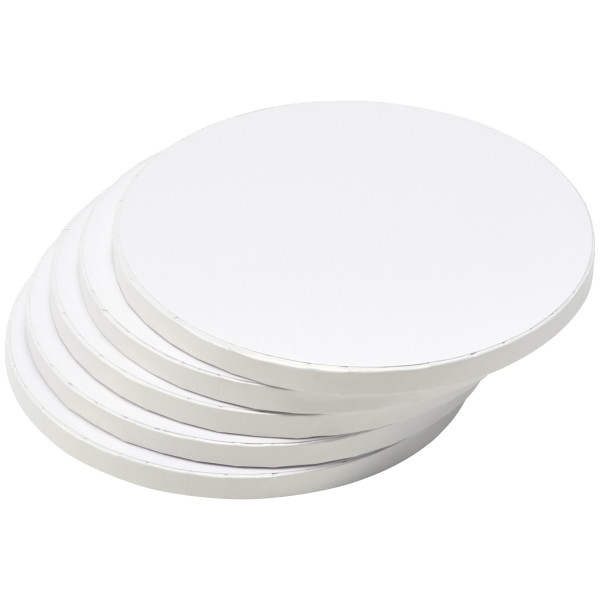 8" Round White Foil Cake Board