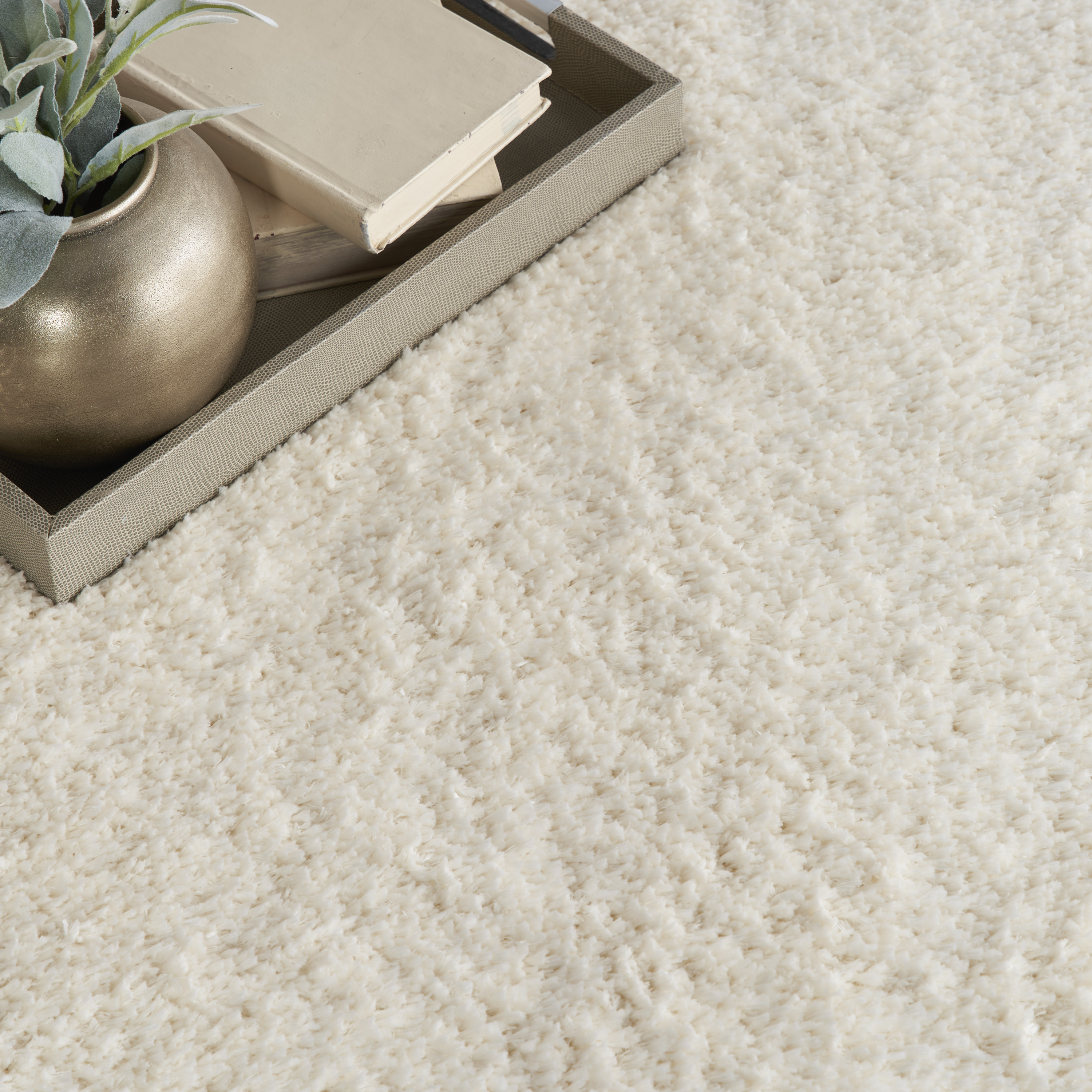 Nourison Dreamy Shag 7'10" x 9'10" Ivory Shag Indoor Rug