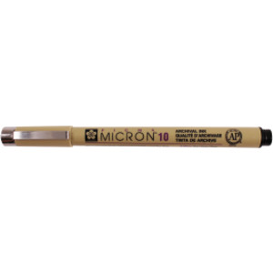 Pigma Micron Pen, Black, 0.60mm Size 10