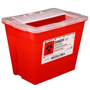 Impact, 2 gal, Red, Sharps Container