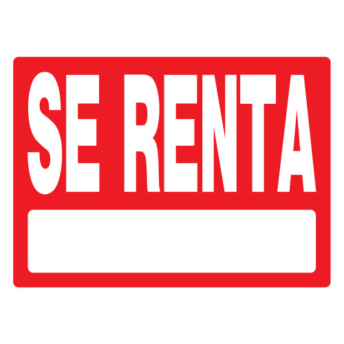Spanish For Rent Sign, 18