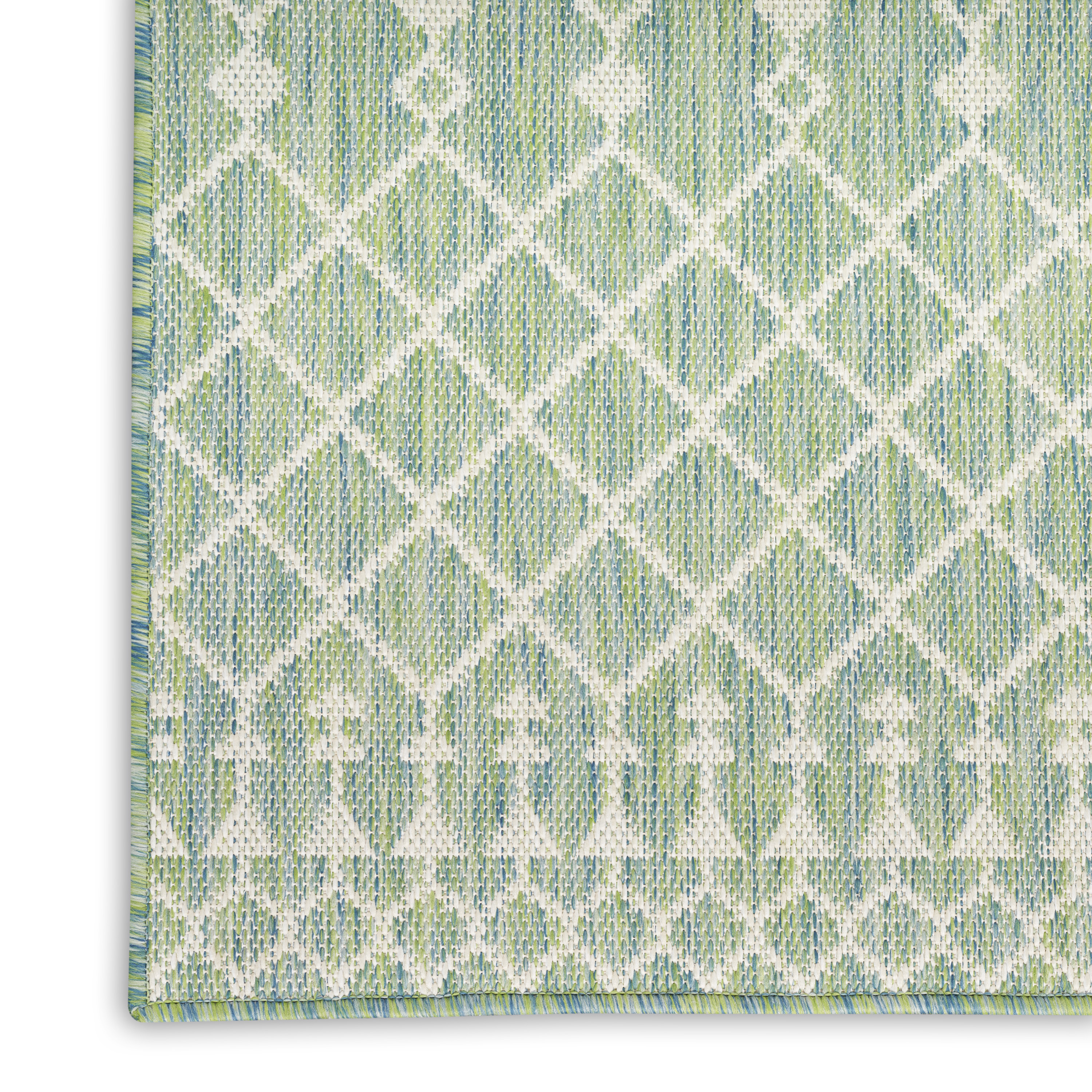 Nourison Positano 2' x 6' Blue Green Modern Rug