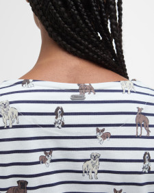 Bradley Striped Long-Sleeved T-Shirt Dog Print