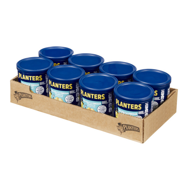 PLANTERS(r) Sea Salt And Vinegar 8/6oz . C1RM - Front Right Open Case (Hi Res)