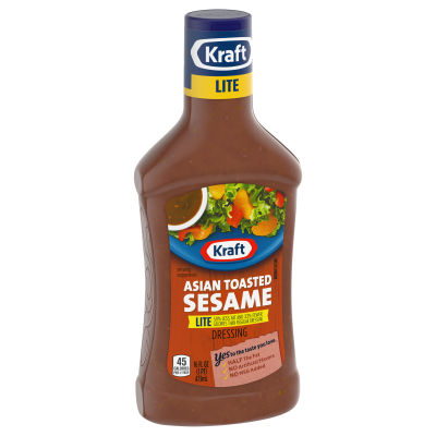 Kraft Asian Toasted Sesame Lite Dressing, 16 fl oz Bottle