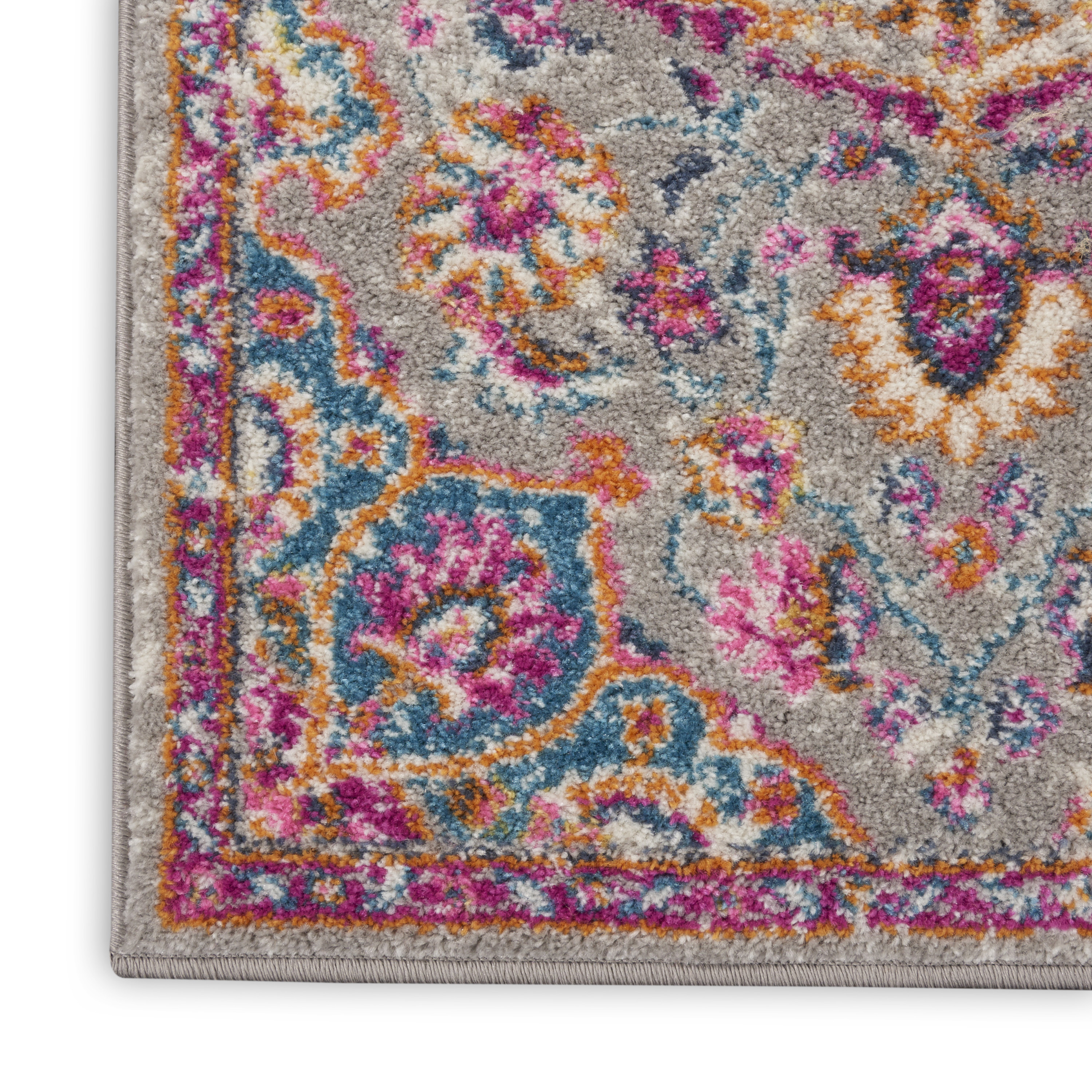 Nourison Passion 2'2" x 10' Grey Multicolor Transitional Indoor Rug