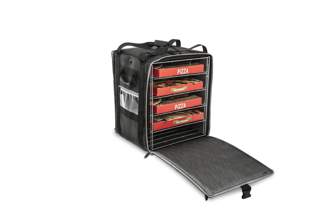 5-Series insulated tower bag with backpack straps, headrest strap, wire frame insert, heat pad and 120-volt power cord