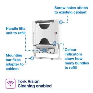 Tork, PeakServe, Small Recessed Cabinet Paper Hand Towel Adapter, H5, High Capacity