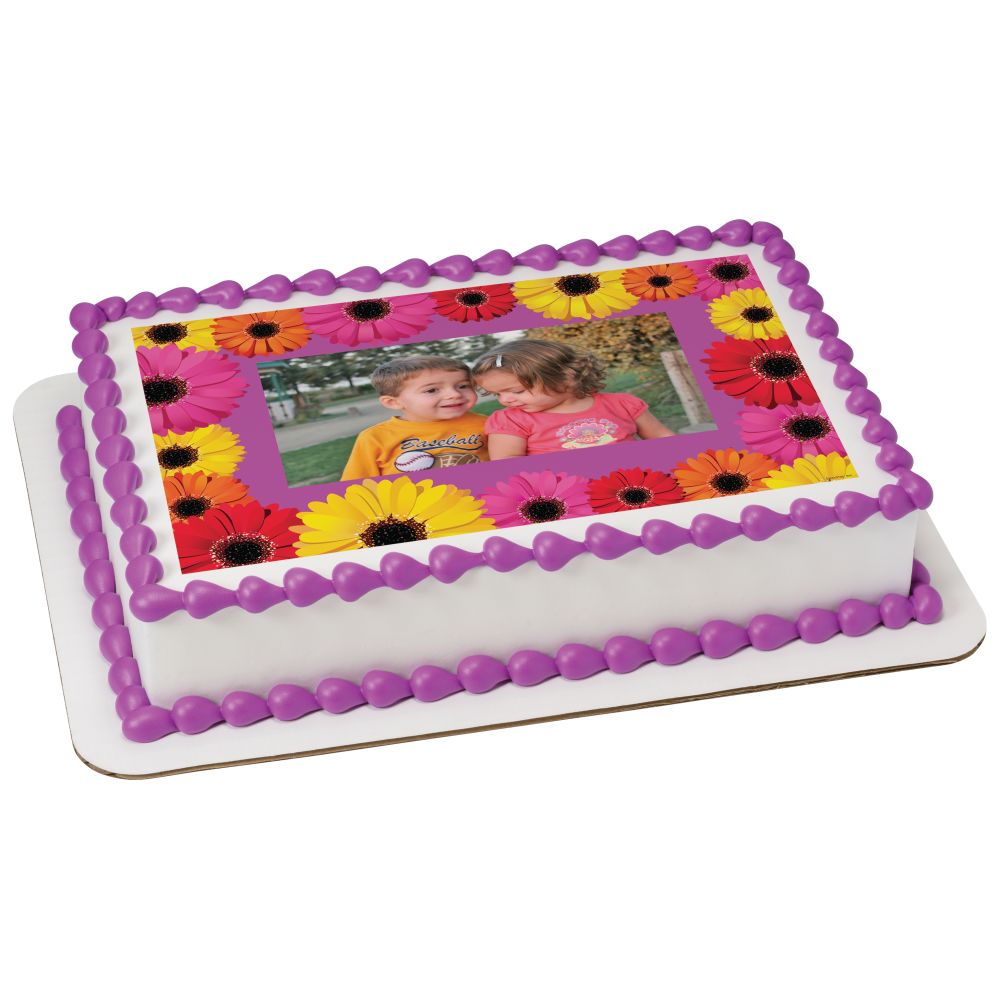 Image Cake Colorful Daisies