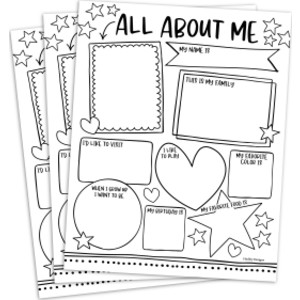 Star Student Read All About Me Posters, Set of 20