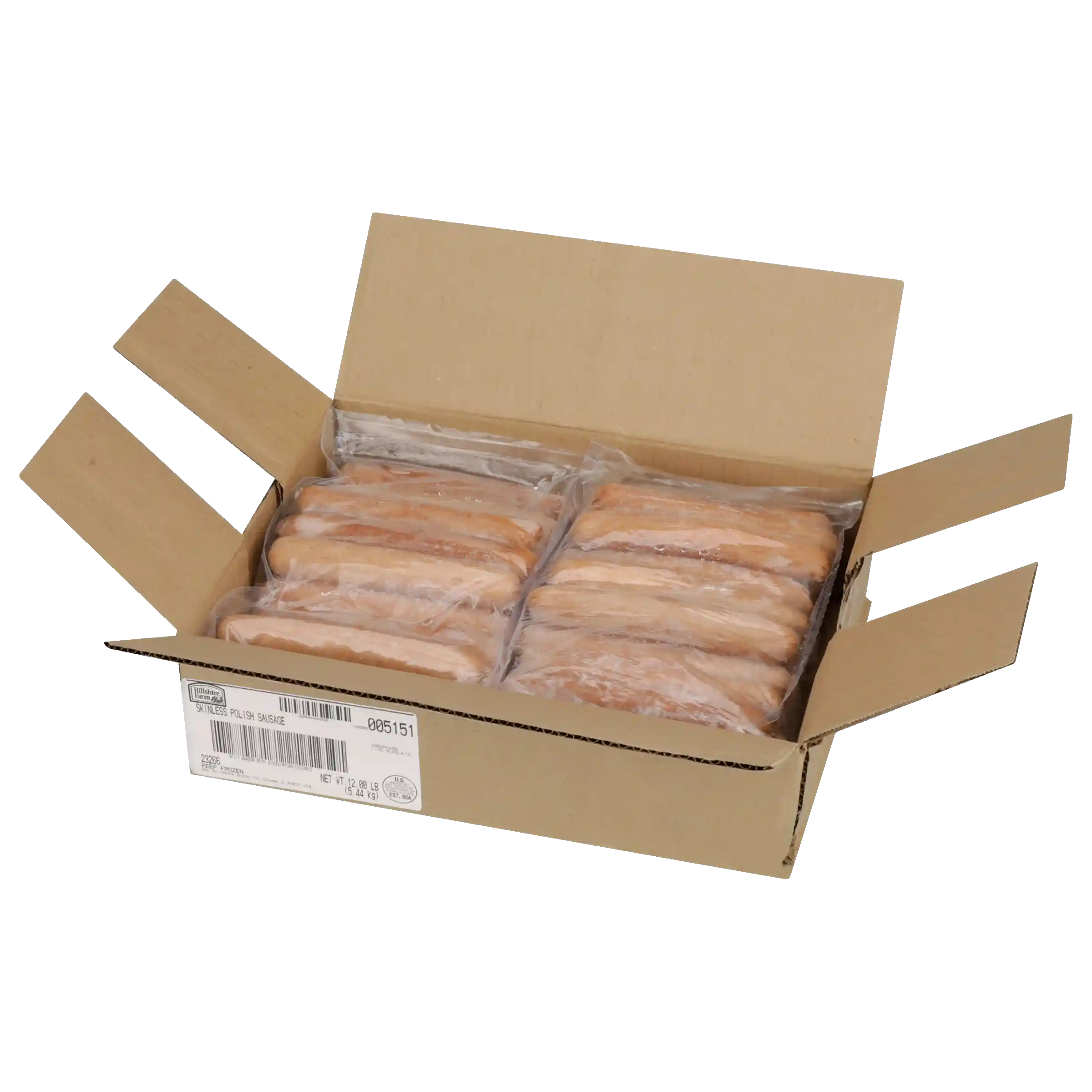 Hillshire Farm® Fully Cooked Skinless Polish Sausage Links, 5:1 Links Per Lb, 6.75 Inch, 12 Lb_image_31