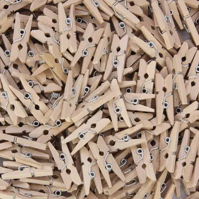 Creativity Street  Mini Spring Clothespins, Natural,  1", 250 Pieces