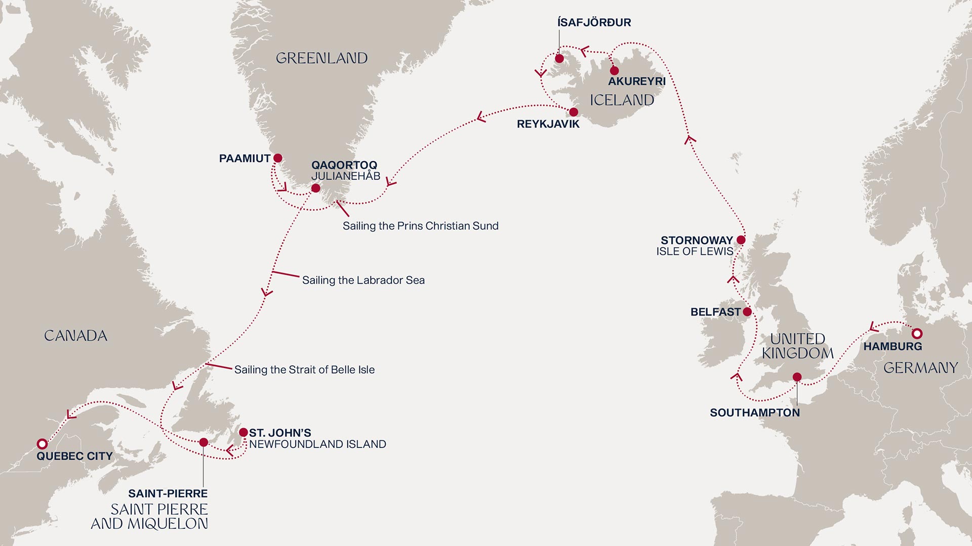 Itinerary map