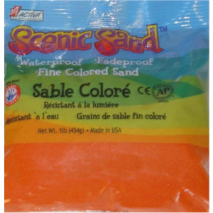 Scenic Sand&trade; Craft Colored Sand, Orange, 1lb (454g) Bag