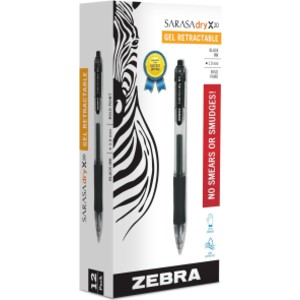 Sarasa Dry X20 Gel Retractable RDI 1.0mm Black Dozen